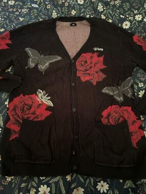 Vans rose & butterfly cardigan